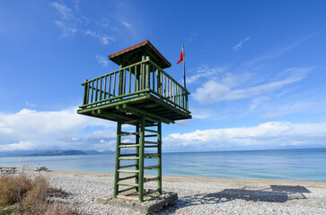 lifeguard tower on the beach