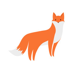 Obraz premium Vector cute fox. Vector illustration in flat style