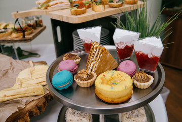 Delicacies and snacks at the buffet or banquet. Catering.