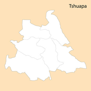 High Quality map of Tshuapa is a region of DR Congo