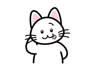 てへぺろでごまかす猫