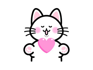 投げキッスをする猫