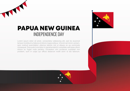 Papua New Guinea Independence day background banner poster for national celebration on September 16.