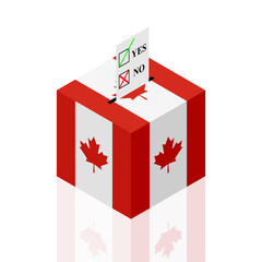 canada ballot box. vector illustration