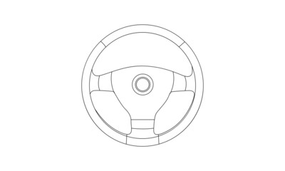 Steering line art vector.  Line Drawing Steering Wheel Illustrations and Vectors. Steering wheel.