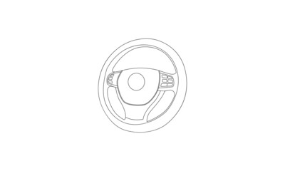 Steering line art vector.  Line Drawing Steering Wheel Illustrations and Vectors. Steering wheel.