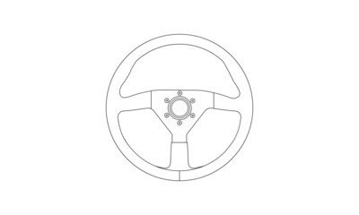 Steering line art vector.  Line Drawing Steering Wheel Illustrations and Vectors. Steering wheel.