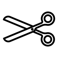 Scissors Tool Flat Icon Isolated On White Background