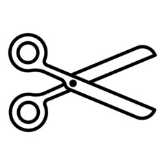 Scissors Tool Flat Icon Isolated On White Background