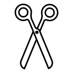 Scissors Tool Flat Icon Isolated On White Background