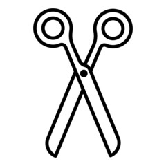 Scissors Tool Flat Icon Isolated On White Background