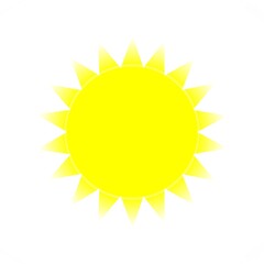 Abstract illustration of the sun. Schematic representation of the sun. Sun Icon.