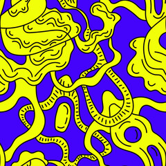 Seamless artwork with abstract psychedelic  pattern 