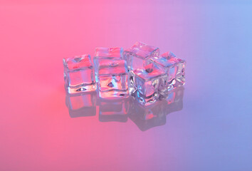 Ice cubes on colorful background
Concept art. 