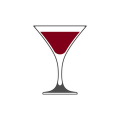Martini vector icon isolated on white background