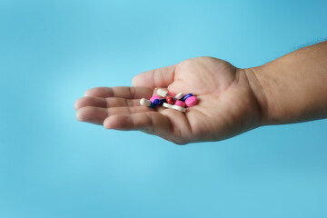 medical pills and Pills in plastic package Health care and treatment diseases