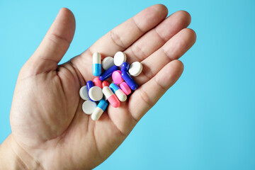 medical pills and Pills in plastic package Health care and treatment diseases
