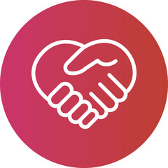 handshake gradient icon