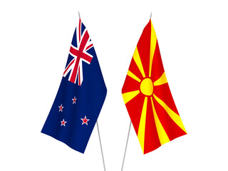 North Macedonia and New Zealand flags