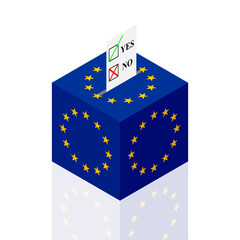 eu ballot box. vector illustration