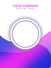 abstract id badge template with pictures, card concept, modern card template