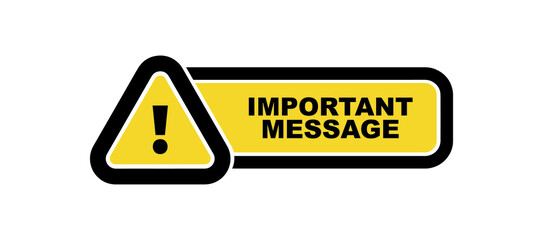 important message sign 	