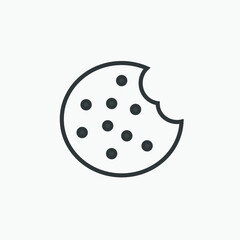 browser cookie, sweet, cake icon vector isolated