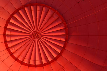 Inside a hot air balloon