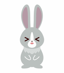 ウサギ　笑顔