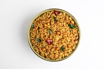 Temple Puliyodharai / Puliyogare / Tamarind Rice - Tangy and spicy South Indian rice,Tamarind rice...