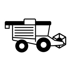 post harvest process tool Vector Icon Design, Agricultural machinery Symbol, Industrial agriculture Vehicles Sign, Farming equipment Stock illustration, combine harvester Concept,  