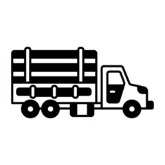 Semi trailer Truck Vehicle Concept Vector Icon Design, Agricultural machinery Symbol, Industrial agriculture Vehicles Sign, Farming equipment Stock illustration