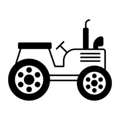 high tractive transport Vector Icon Design, Agricultural machinery Symbol, Industrial agriculture Vehicles Sign, Agri Farming equipment Stock illustration, 4-wheel drive tractor Concept, 