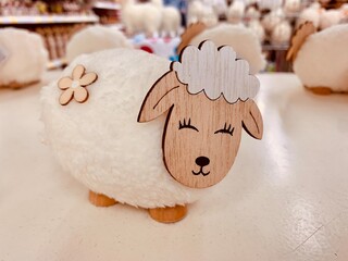 Sheep toy on the shelf