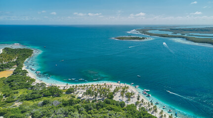 Caribbean island Paradisiacal - Cayo Sombrero - Morrocoy, Venezuela. Aerial View.