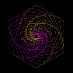 Art & Illustration geometric pattern rainbow polygon rotation background motif symbol