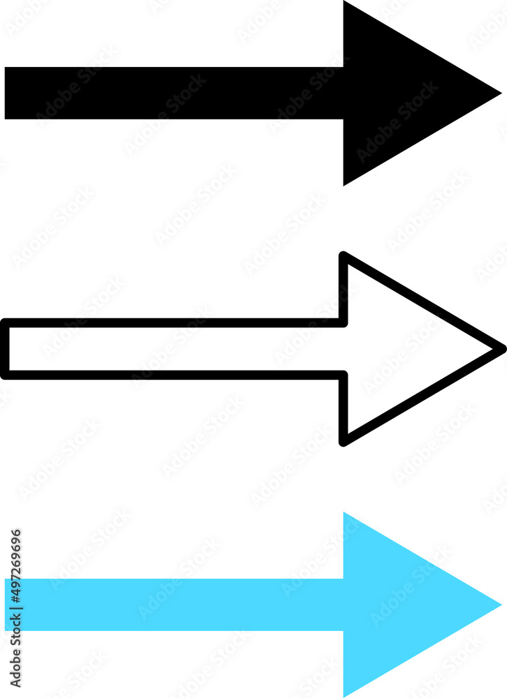 Poster right arrow icon vector illustration on white background..eps