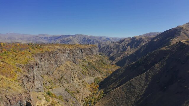 Aerial, Garni Gorge, Azat Canyon, Armenia