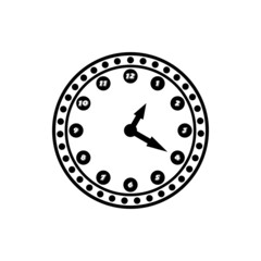 stopwatch web black icon isolated on white background illustration