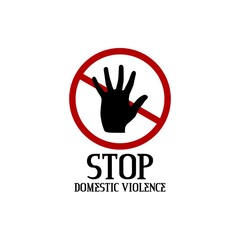 Stop Violence Against Women in The International Day for the Elimination of Violence against Women Illustration logo design