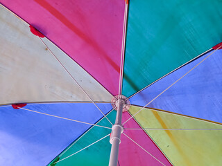 colorful umbrella on the beach