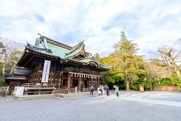 Obraz premium 初春の三嶋大社 静岡県三島市 Mishima Taisha Shrine in early spring. Shizuoka-ken Mishima city.