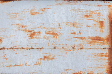 rust on an old wall background, A RUSTY JOINT OR WELDING SEAM.
