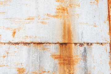 rust on an old wall background, A RUSTY JOINT OR WELDING SEAM.