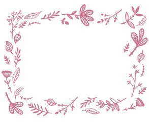 Plants and herbs. Template for projects and publications