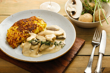 Veal strips with rösti