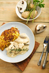Veal strips with rösti