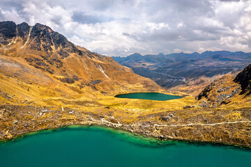 Lakes at the Huaytapallana mountain range in Huancayo - Junin, Peru