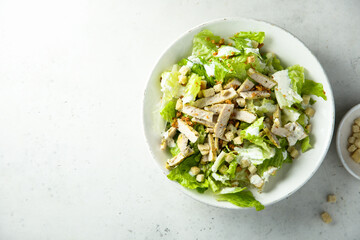 Classic Caesar salad with chicken
