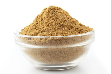 Indian Spices- Coriander Powder in glass bowl